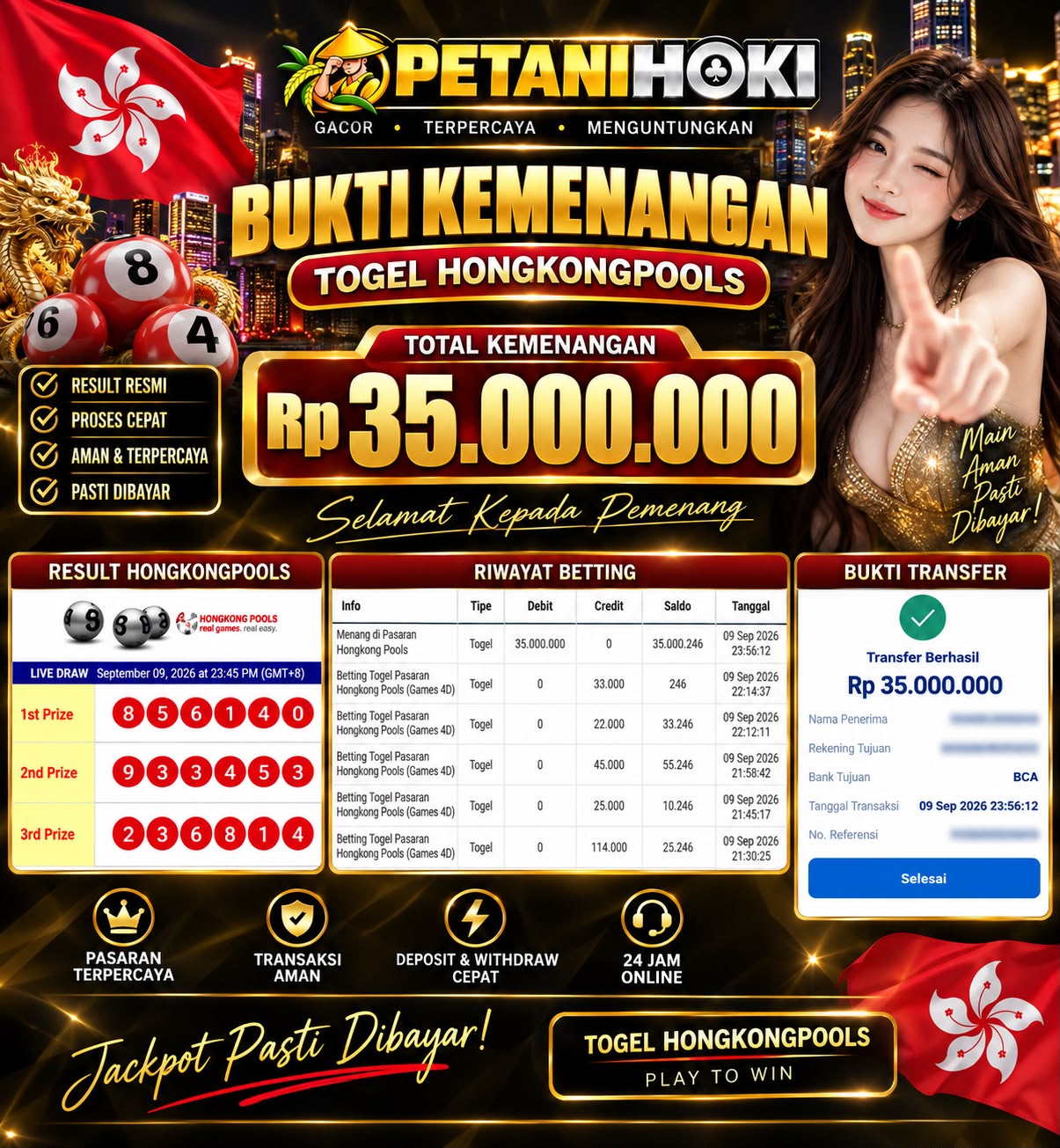 PETANIHOKI JACKPOT HONGKONG POOLS